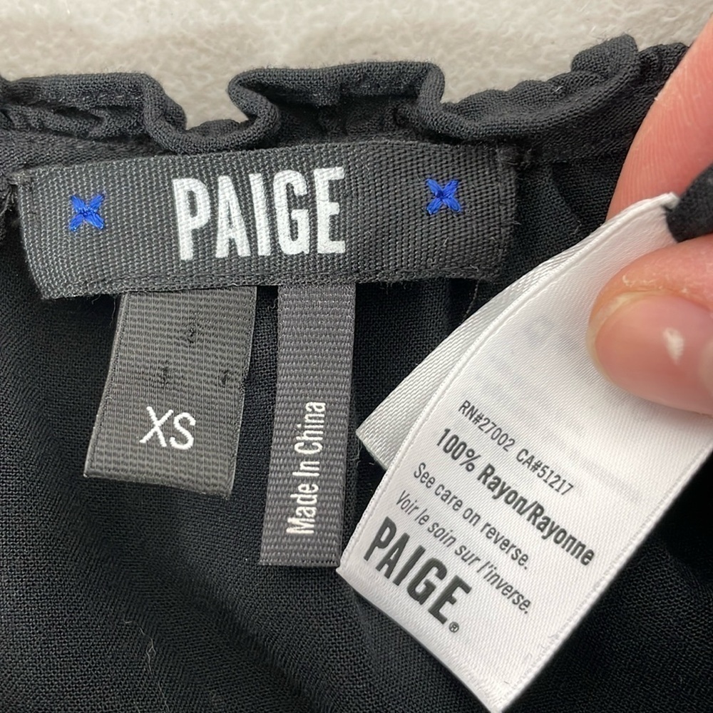 Paige Jumpsuit Pantsuit Women's X Small Black Sleeveless Keyhole Boho Western - Picture 12 of 16